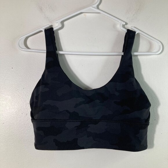 Womens‎ Lululemon Align Reversible Bra Light Support 8 Black Camo W2DASS - Picture 1 of 4